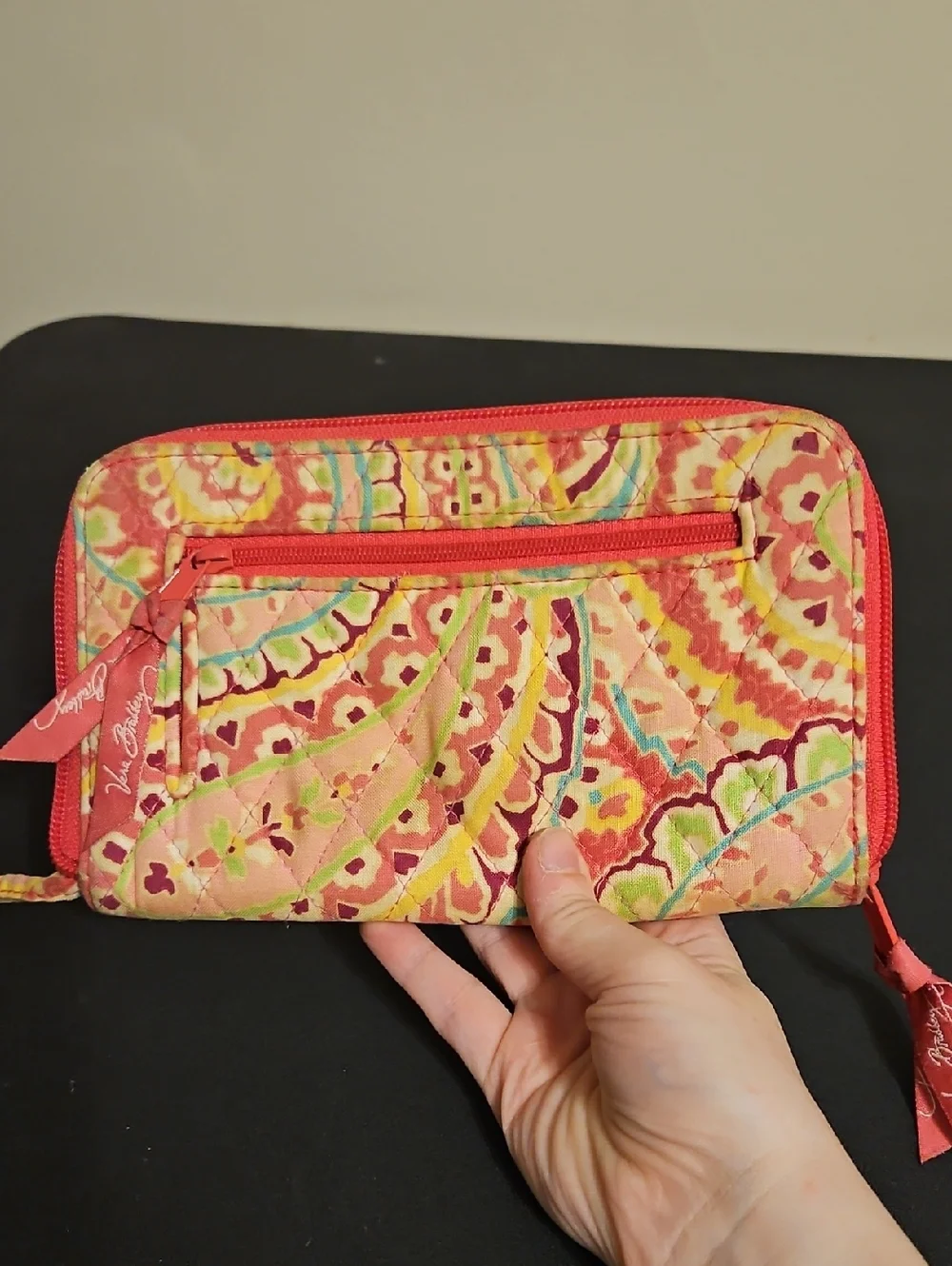 Vera Bradley Pink Paisley Long Wallet.  In EUC - Picture 2 of 5